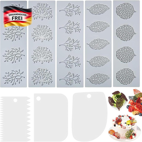 Silikonform blätter set für - blätter,