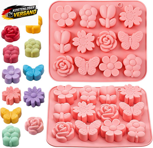 Silikonformen set für blumen - set,